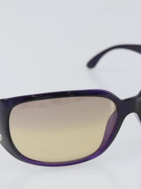 CHANEL Sunglasses plastic Purple CC Auth SW2002 main image 5